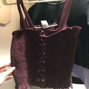 pacsun tank top w tie up strings